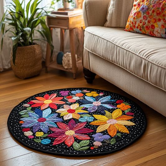 Blooming WU2003055CL Quilted Round Mat