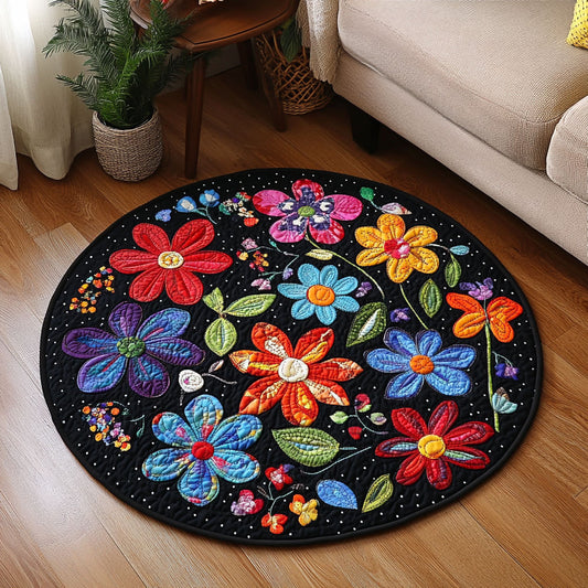 Blooming WU2003056CL Quilted Round Mat