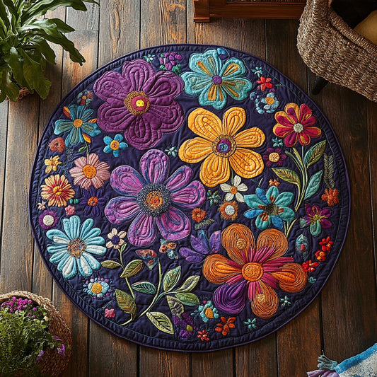 Blooming WU2003057CL Quilted Round Mat