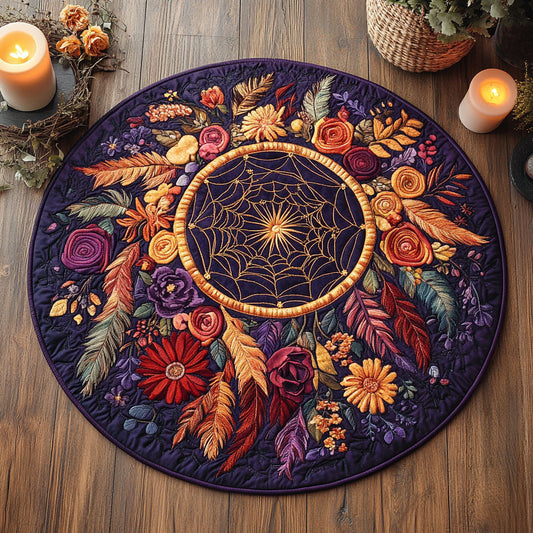 Boho Dreamcatcher WU2103088CL Quilted Round Mat