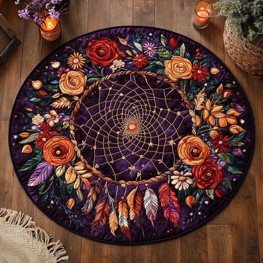 Boho Dreamcatcher WU2103089CL Quilted Round Mat