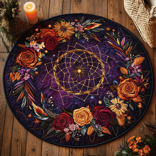 Boho Dreamcatcher WU2103091CL Quilted Round Mat