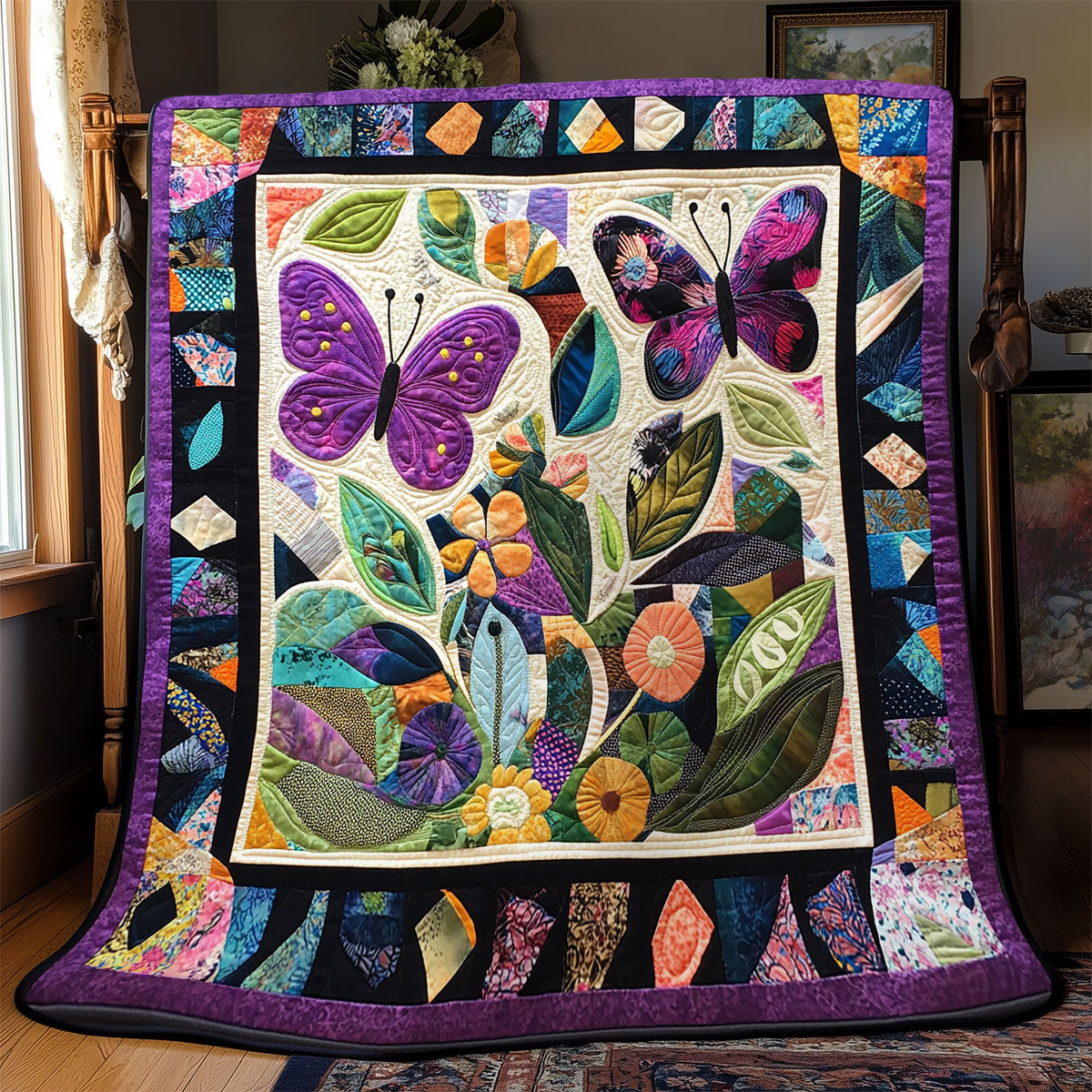 Butterfly In Bloom YR1802055CL Quilt