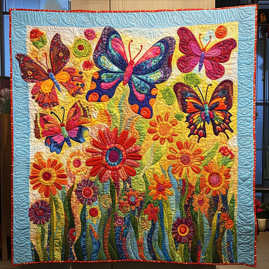 Butterfly Vibrant Garden WU2502017CL Quilt