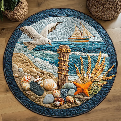 Coastal Rest WY2203040CL Quilted Round Mat