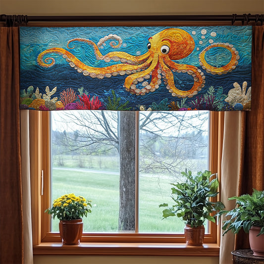 Octopus Coral WX0905039CL Quilted Valance