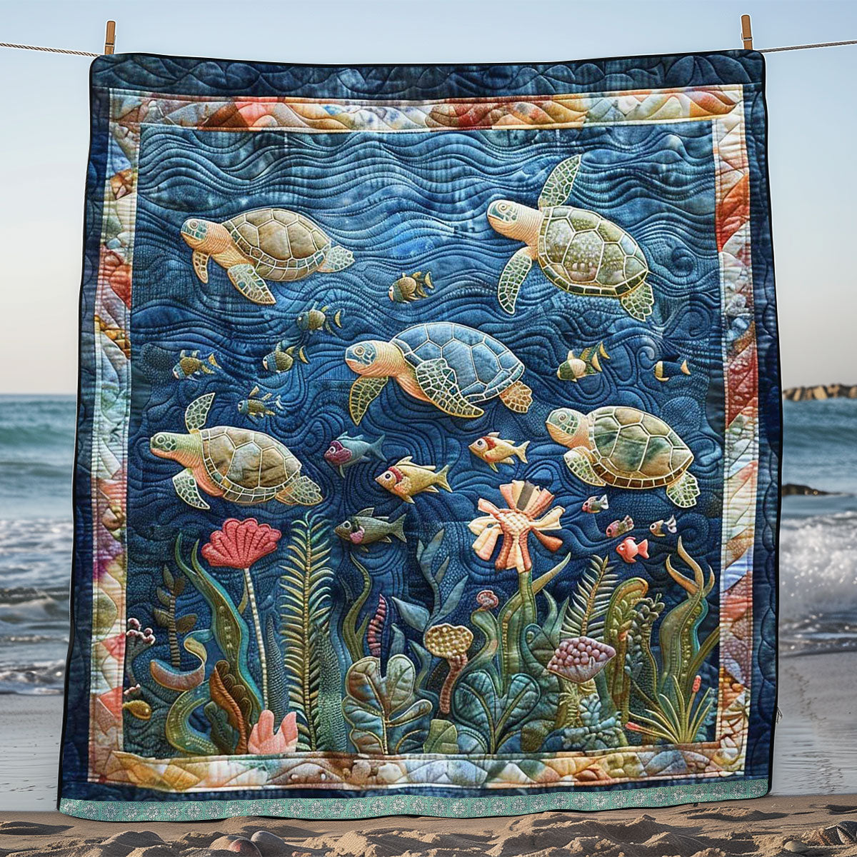 Sea Turtle WJ1909018CL Quilt