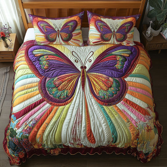 Rainbow Abstract Butterfly WY2202061CL Duvet Cover Set