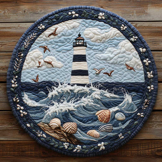 Lighthouse Escape WN2403052CL Quilted Round Mat