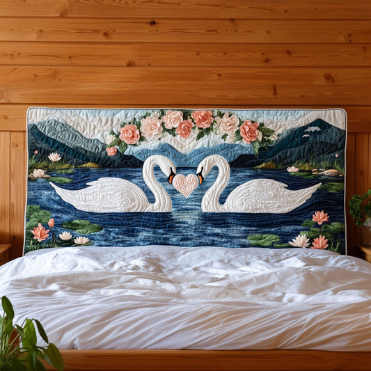 Eternal Swan Love KL2512002CL Quilted Headboard Slipcover