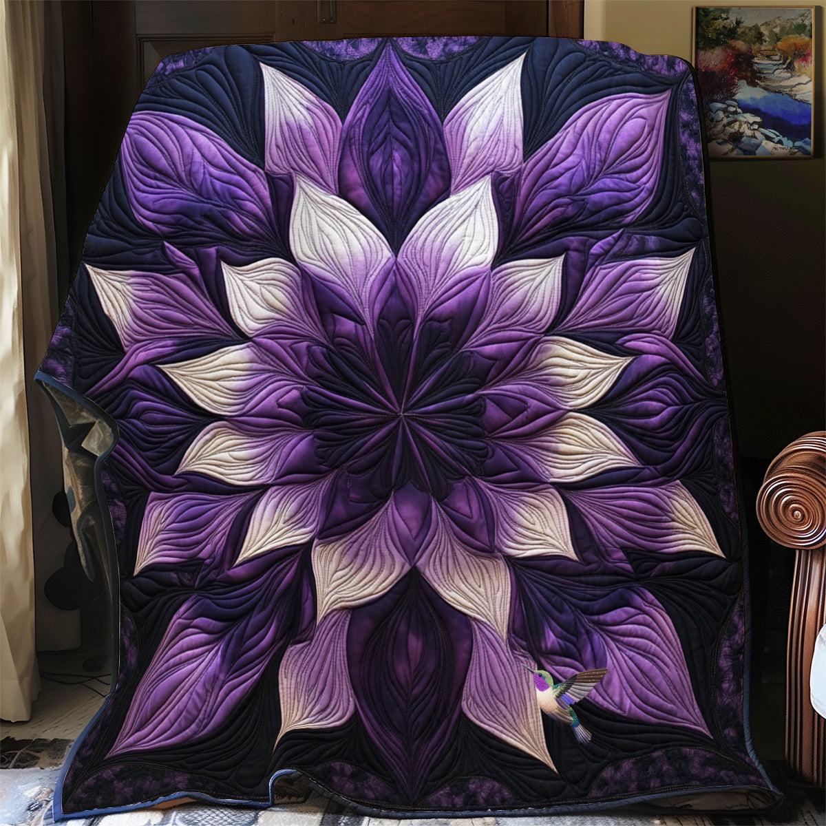 Mystic Purple Bloom YR2612050CL Quilt