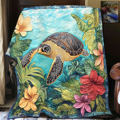 Sea Turtle Bloom CW0907031CL Quilt
