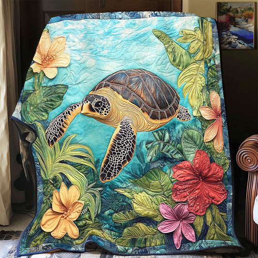 Sea Turtle Bloom CW0907031CL Quilt