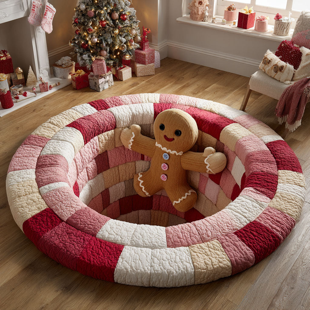 Gingerbread Surprise CW1811017CL Quilted Round Mat