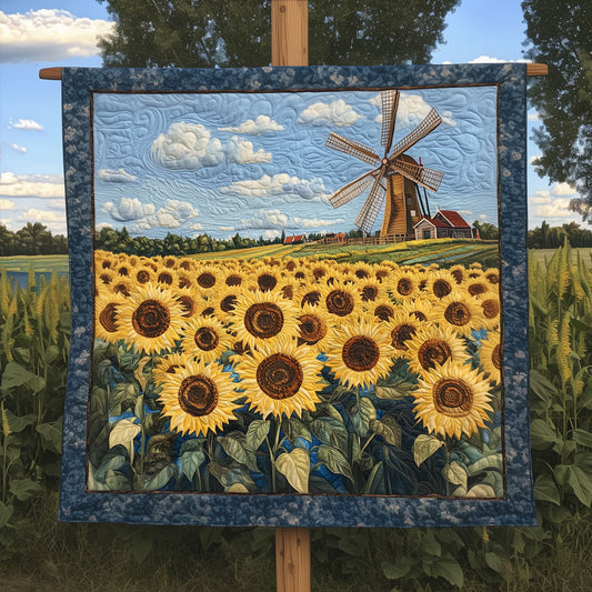 Sunflowers With Dutch Windmill LT2409009CL Quilt