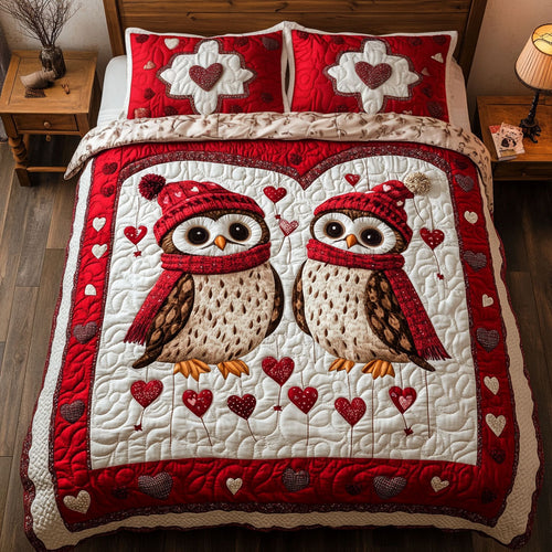 Heart Couple Owl WY1701004CL Duvet Cover Set