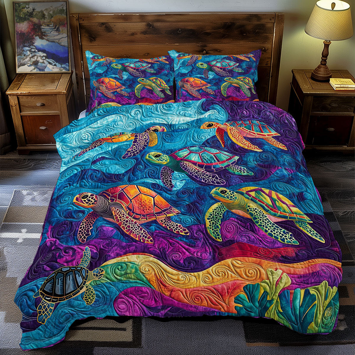 Turtle Family WY1912026CL Duvet Cover Set