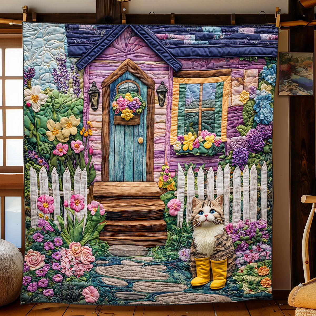 Kitten Purple Home WJ1303014CL Quilt