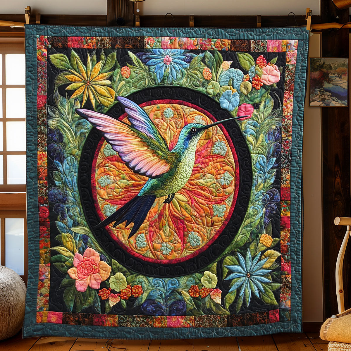 Blooming Hummingbird WJ0901008CL Quilt