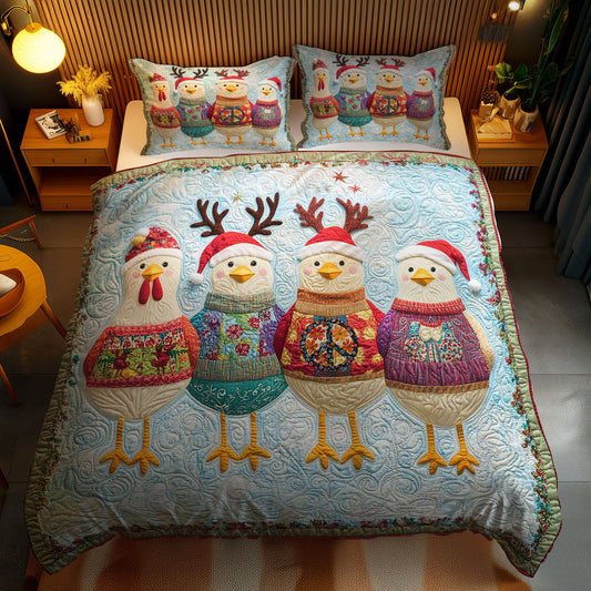 Winter Chickens WN1911068CL Duvet Cover Set