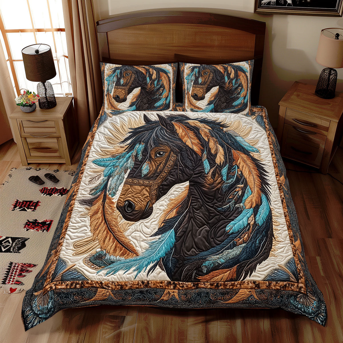 Horse Native WX2312082CL Duvet Cover Set