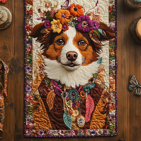 Meadow Dog WN1707041CL Quilted Table Runner