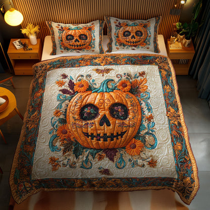 Pumpkin Skull WN2311071CL Duvet Cover Set