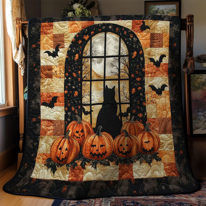 Eerie Cat And Bats WN0703063CL Quilt