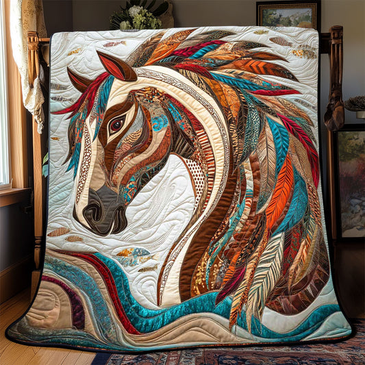 Native Horse Symbol WP1202013CL Quilt