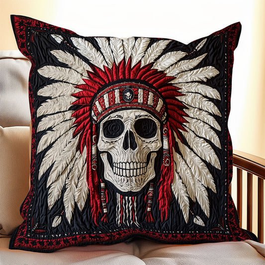 Skull Native American WX0406114CL Quilt Pillow Case