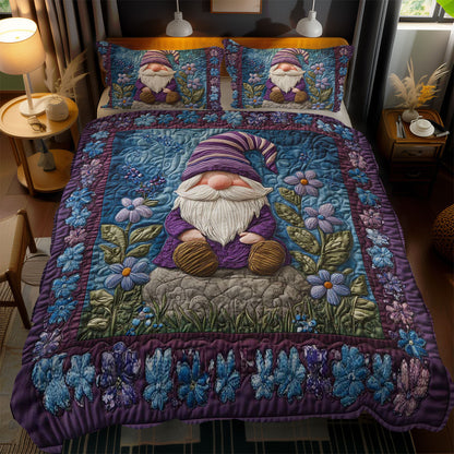 Purple Bloom Gnome WN0801094CL Duvet Cover Set