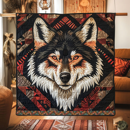 Native American Wolf WJ2410016CL Quilt