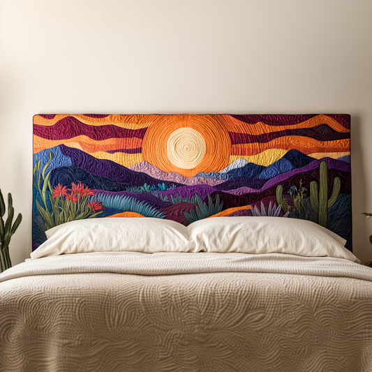 Radiant Desert Sunset XR1612015CL Quilted Headboard Slipcover