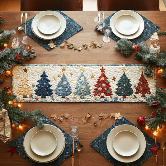 Christmas Tree Hugs WN0707019CL Quilted Table Runner