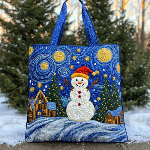 Starfield Family Snowman WN0511096CL Quilted Tote Bag