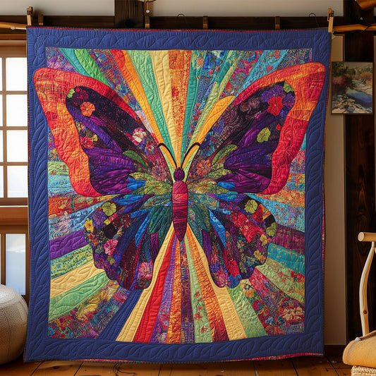 Colorful Light Ray Butterfly WY2102010CL Quilt