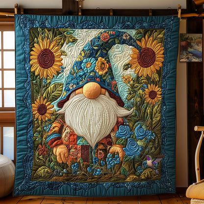 Sunflower And Gnome WY2612040CL Quilt