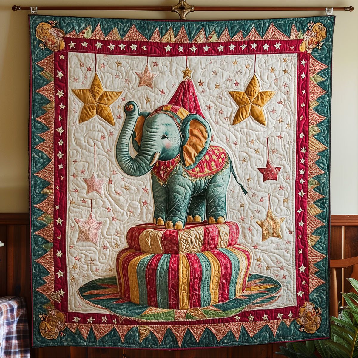 Elephant In Circus WY1701039CL Quilt