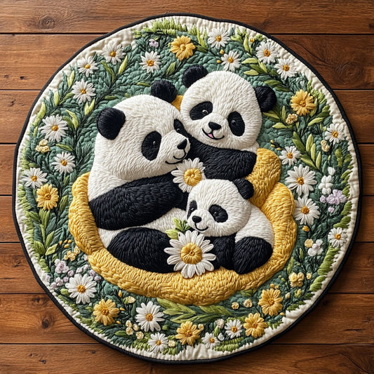 Panda Bliss WN2805015CL Quilted Round Mat
