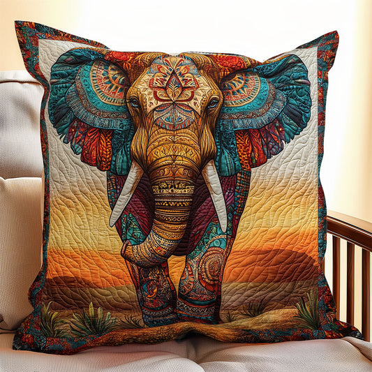 Elephant Mandala WX0406085CL Quilt Pillow Case