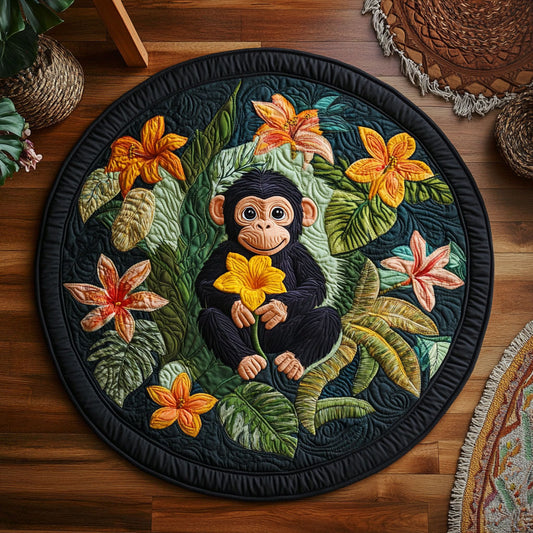 Whimsical Jungle WY1107038CL Quilted Round Mat