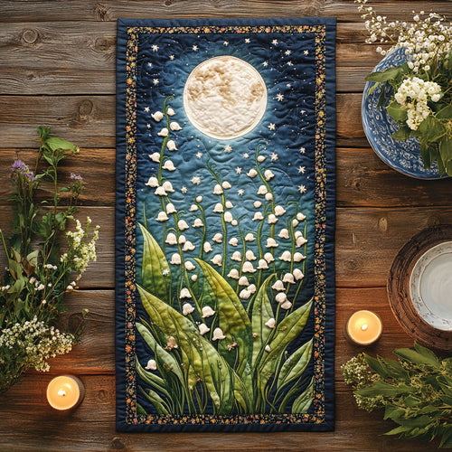Moonlit Blossom CW2105353CL Quilted Table Runner