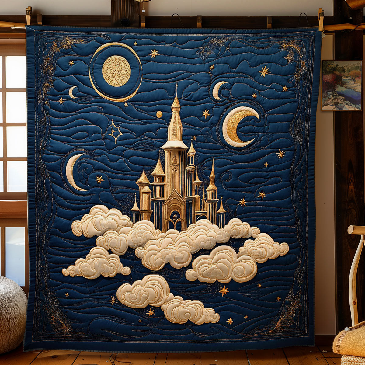 Midnight Castle In Cloud WY2103055CL Quilt