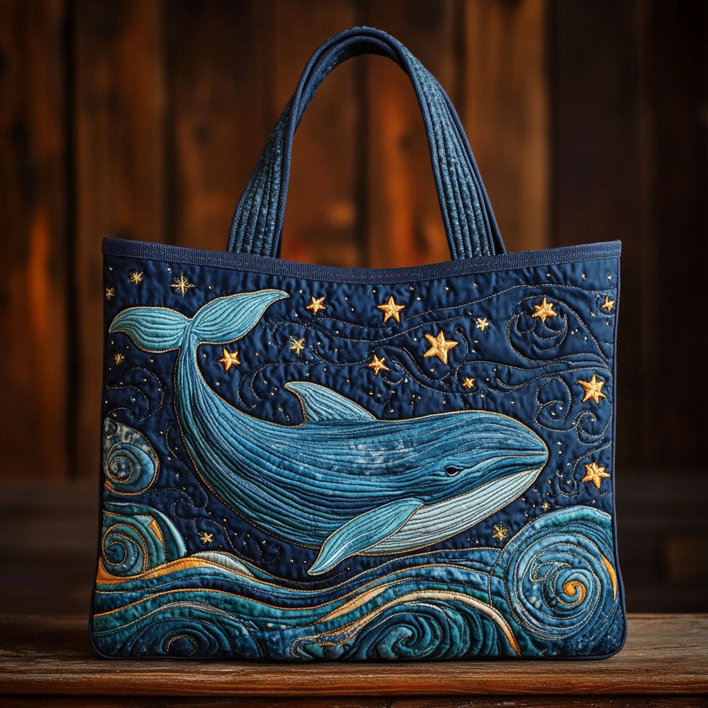 Whale Dream CW1401040CL Quilted Tote Bag