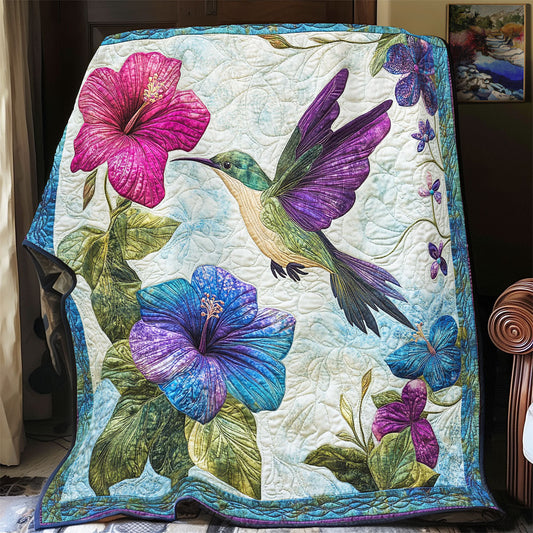 Hummingbird In Hibicus Garden WY1302032CL Quilt