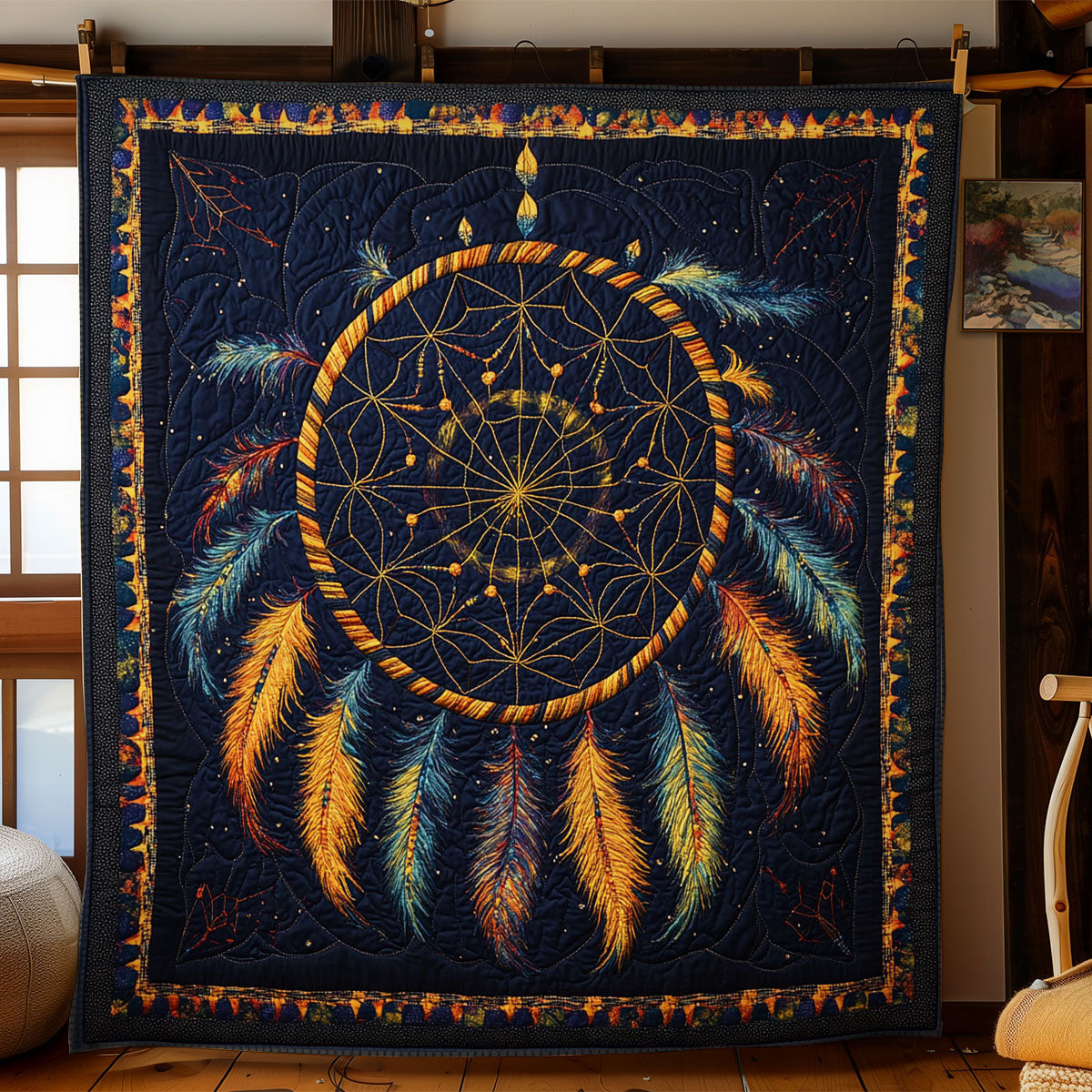 Feather Dreamcatcher WY0602142CL Quilt