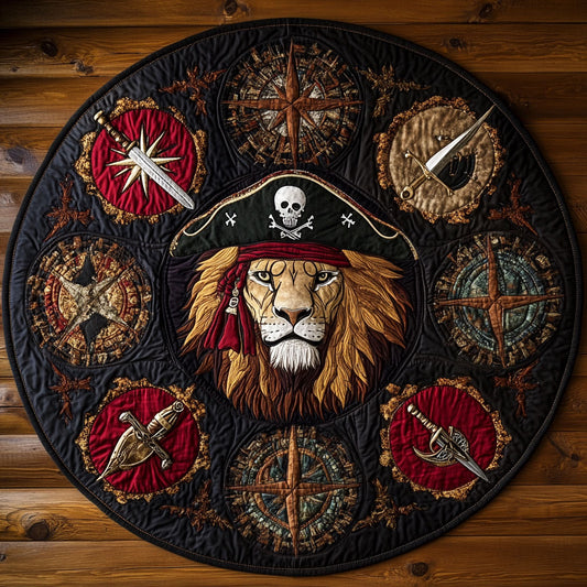 Golden Mane Lion WN1808053CL Quilted Round Mat