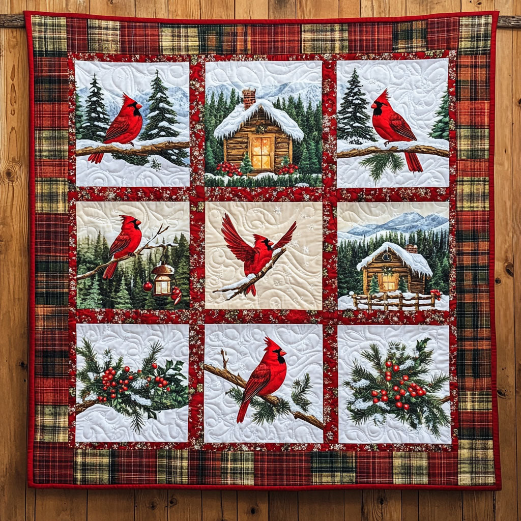 Christmas Glow Cardinal WN0711017CL Quilt