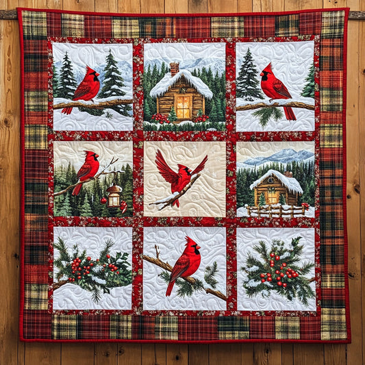 Christmas Glow Cardinal WN0711017CL Quilt