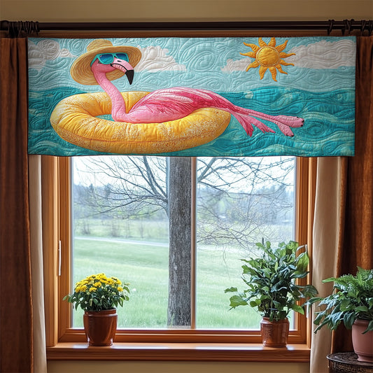 Flamingo Sunshine WX0905022CL Quilted Valance
